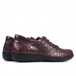 Women casual shoes 698 bordo pearl