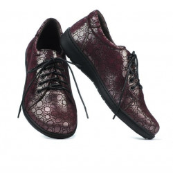 Women casual shoes 698 bordo pearl