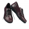 Women casual shoes 698 bordo pearl