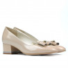 Women stylish, elegant shoes 1270 patent ivory