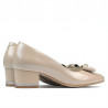 Women stylish, elegant shoes 1270 patent ivory