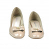 Women stylish, elegant shoes 1270 patent ivory
