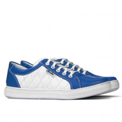 Women sport shoes 648 indigo+white