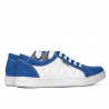 Women sport shoes 648 indigo+white