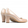 Women stylish, elegant shoes 1209 patent ivory