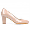 Women stylish, elegant shoes 1209 patent ivory