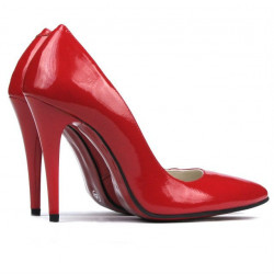Women stylish, elegant shoes 1241 patent red