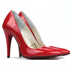 Women stylish, elegant shoes 1241 patent red