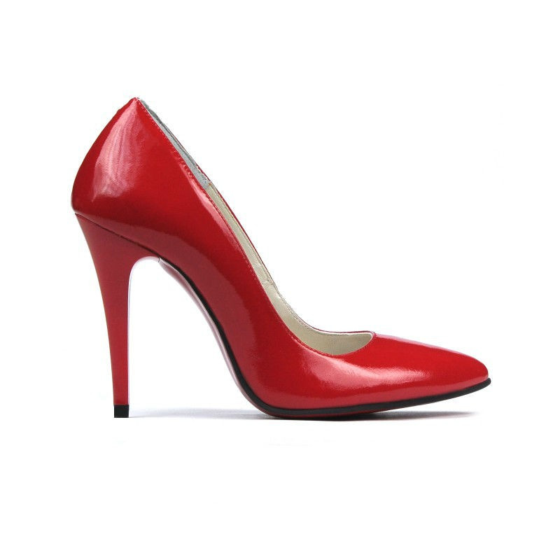 Women stylish, elegant shoes 1241 patent red