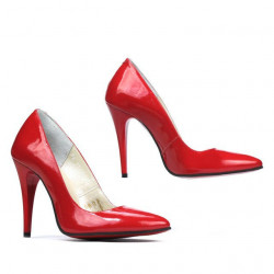 Women stylish, elegant shoes 1241 patent red