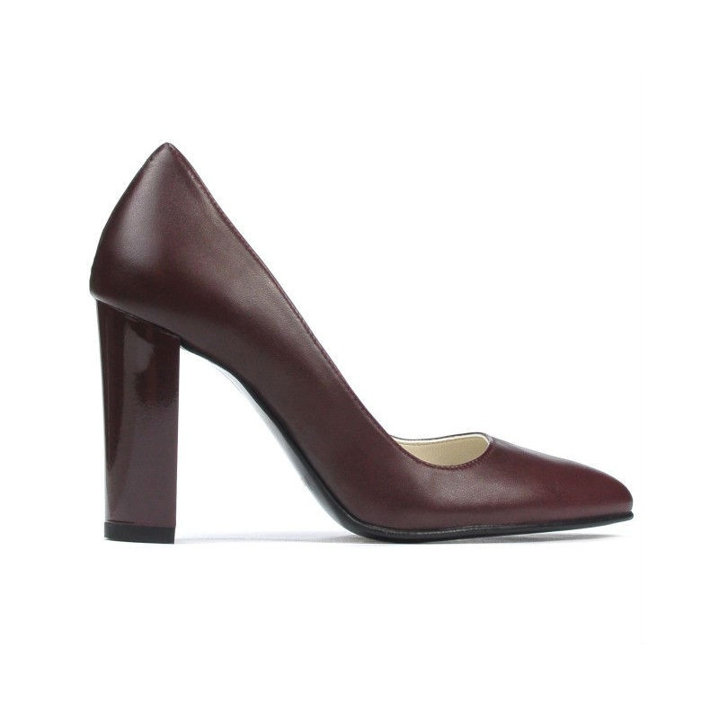 Women stylish, elegant shoes 1261 bordo