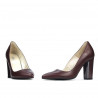 Women stylish, elegant shoes 1261 bordo