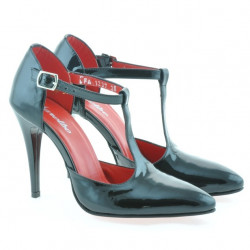 Women sandals 1237 patent black