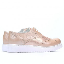 Women casual shoes 663-2 pudra pearl combined