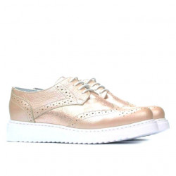 Women casual shoes 663-2 pudra pearl combined