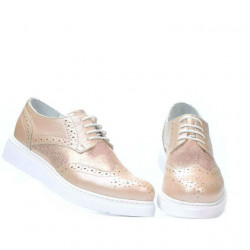 Women casual shoes 663-2 pudra pearl combined