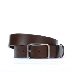 Men belt 09b bicolored black+brown