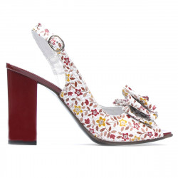 Women sandals 1256 bordo floral multicolor