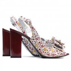 Women sandals 1256 bordo floral multicolor