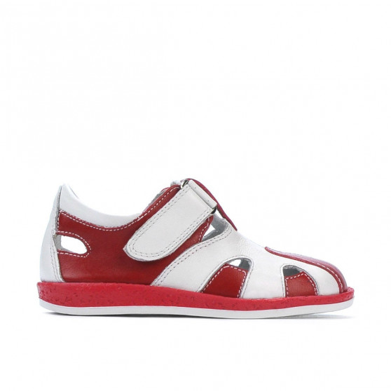 Small children shoes 07-1c red+white