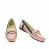 Women loafers, moccasins 619 pink+cafe