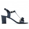 Women sandals 1257 patent indigo pearl