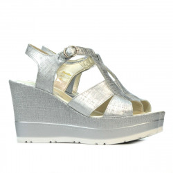 Women sandals 5054 silver pearl