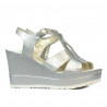 Women sandals 5054 silver pearl