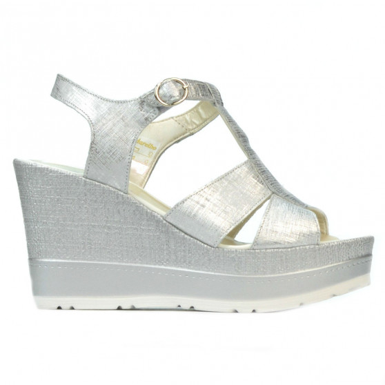 Women sandals 5054 silver pearl