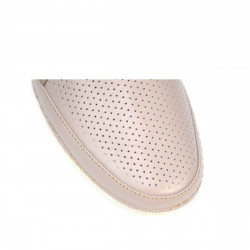 Men loafers, moccasins 865-1 beige+sand