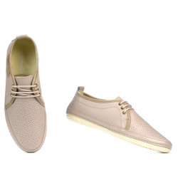 Men loafers, moccasins 865-1 beige+sand