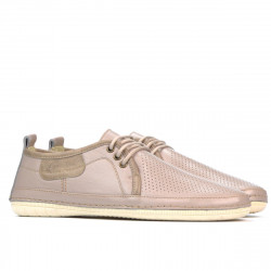 Men loafers, moccasins 865-1 beige+sand