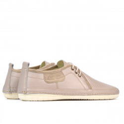 Men loafers, moccasins 865-1 beige+sand