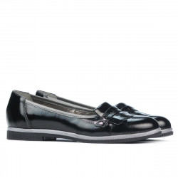 Women casual shoes 699 patent black combined