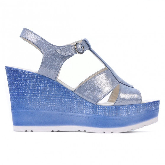 Women sandals 5054 bleu argento