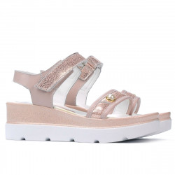 Women sandals 5051 pudra pearl combined