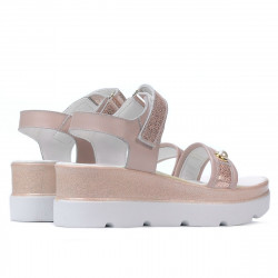 Women sandals 5051 pudra pearl combined
