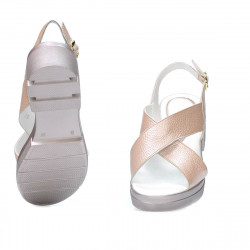 Women sandals 5052 pudra pearl