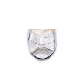 Women sandals 1271 silver satinat