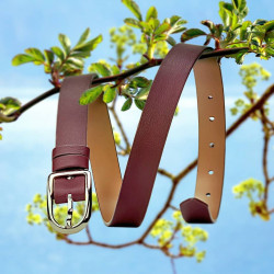 Women belt 07m biz bordo