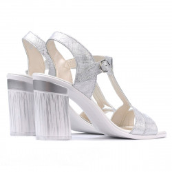 Women sandals 5055 silver pearl