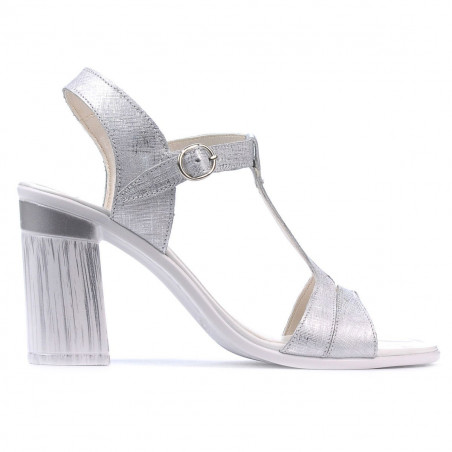 Women sandals 5055 silver pearl