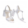 Women sandals 5055 silver pearl