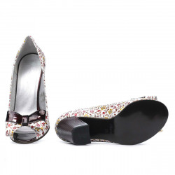 Women sandals 1271 grena floral multicolor