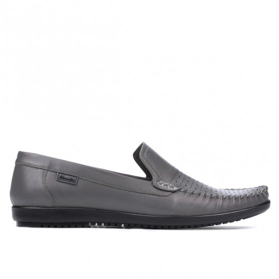 Men loafers, moccasins 888 gray