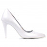 Women stylish, elegant shoes 1246 white pearl