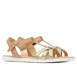 Women sandals 5038 golden combined