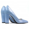 Women stylish, elegant shoes 1261 patent bleu