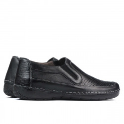 Women loafers, moccasins (large size) 6000m black