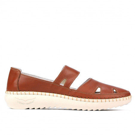 Women loafers, moccasins 6002 brown